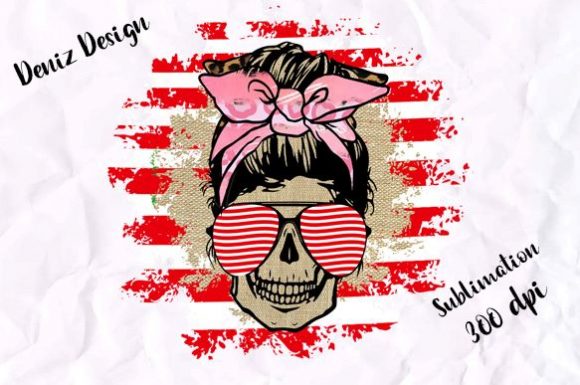 Sublimation Mom Life Skull